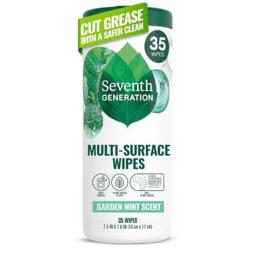 Seventh Generation Multi-Surface Cleaning Wipes, Garden Mint, 35 Count