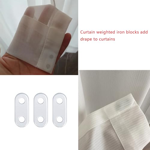 20 Pack Iron Curtain Weights for Drapes & Window Treatments – Heavy Duty Bottom Pendants