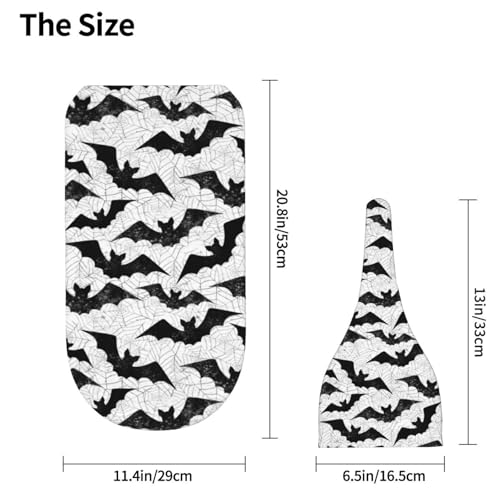 Black Bat Goth Swaddle Blanket Set with Beanie Hat for Newborns