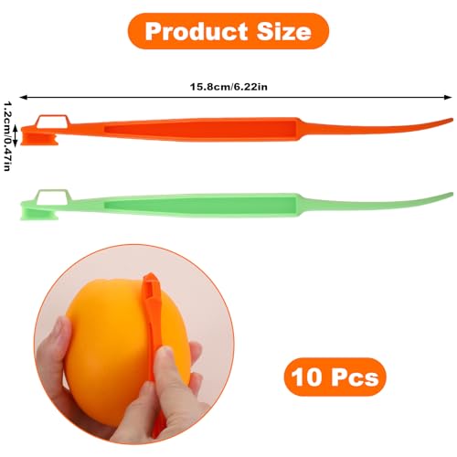 10-Pack Citrus Peeler Set - Easy Orange & Lemon Peelers