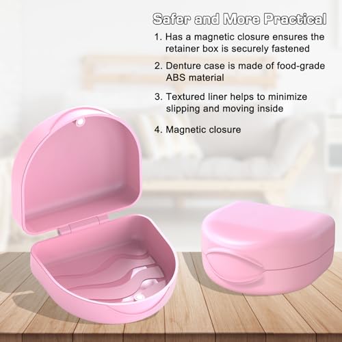 Orthodontic Retainer Case - Pink Food-Grade Mouthguard Box