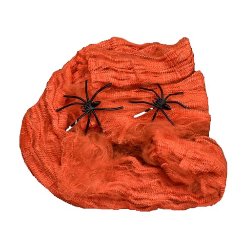 Spooky Halloween Decorations with Spider Webs & Spiders - 2pcs