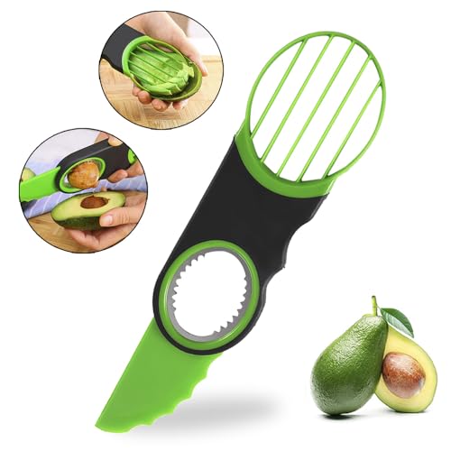 Stainless Steel Avocado Slicer, Corer & Paring Knife Set - 3-in-1 Kitchen Tool