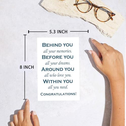 High Quality Graduation Card for Him or Her - 8x5.3inch