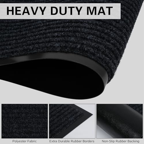 Neiza 30"x17" Front Door Mat, Heavy Duty Indoor Outdoor Floor Entrance Mat