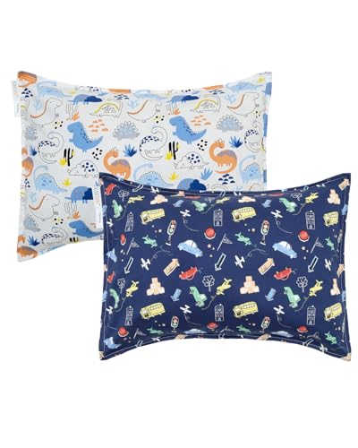 ALVABABY Toddler Pillowcases - Soft Cotton 2-Pack for 13"x18" & 12"x16" Pillows