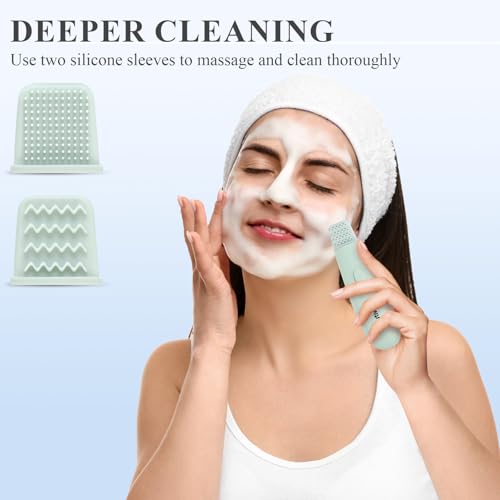 Skin Scrubber & Face Spatula Blackhead Remover with Silicone Brush