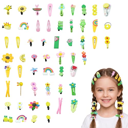 Mimoment 56Pcs Cute Cartoon Hair Clips Non-Slip Toddler Hair Accessories