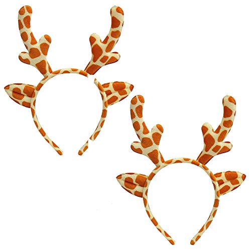 Christmas Reindeer Antlers Headband 2 Pcs Elk Horns Hair Hoops