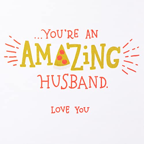 Funny Romantic Card for Husband - Pizza Pun Greeting Card