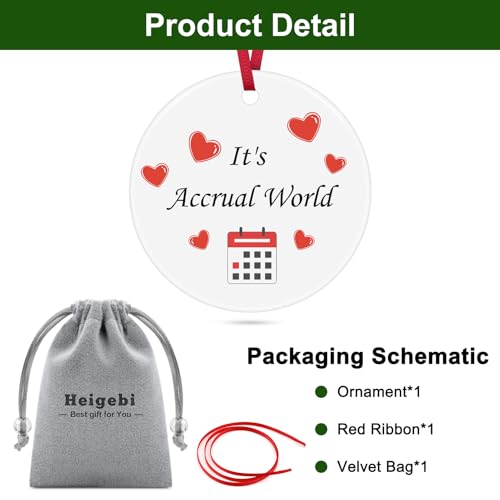 Funny Accountant Christmas Ornament - It's Accrual World Gift