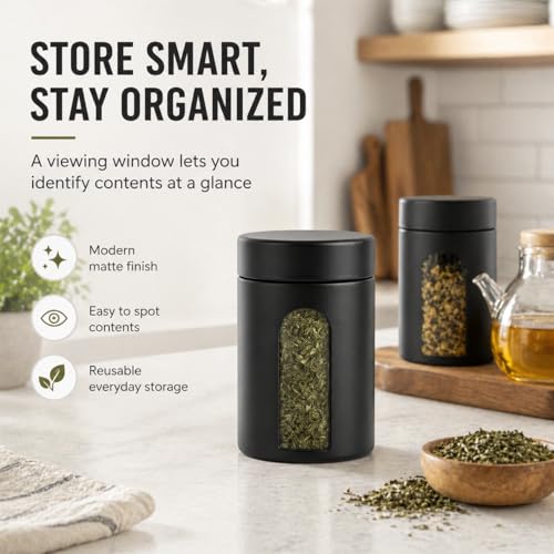 4oz Smell Proof Glass Container with UV Protection & View Window
