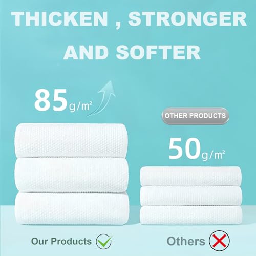 30 Pcs Disposable Washcloths for Travel Compressed Towels Cotton Thick Portable Reusable Face Towel Tablets Outdoor Camping Hiking Sports Beauty Salon Cleaning Travel Kit for Hotel 11.8 x 9.5 inches
