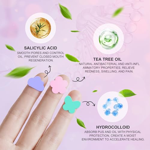 Cute Hydrocolloid Pimple Patches with Salicylic Acid & Tea Tree (72 Count)
