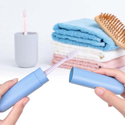 Hooqict 4 Pack Travel Toothbrush Case Portable Plastic Holder