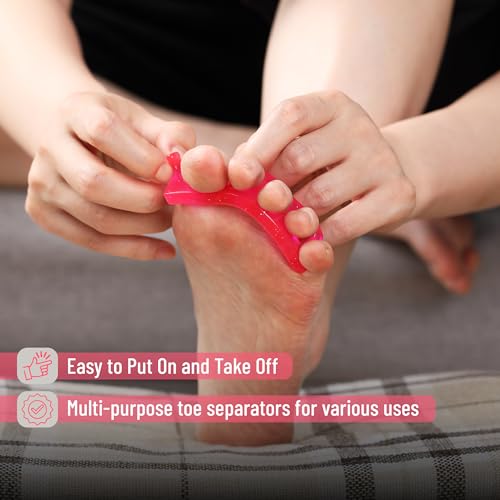 Dr. JK Gel Toe Separators for Pedicure - 2 Pairs Soft Silicone