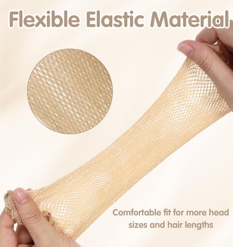 4-Pack Non-Slip Mesh Wig Cap for Long Hair and Cosplay