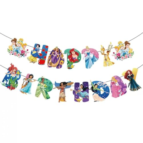 Princess Birthday Party Banner - Girl Party Decoration Supplies