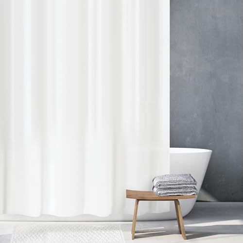 iDesign PEVA Shower Curtain Liner, Mildew Resistant, 72" x 72", White, 2-Pack