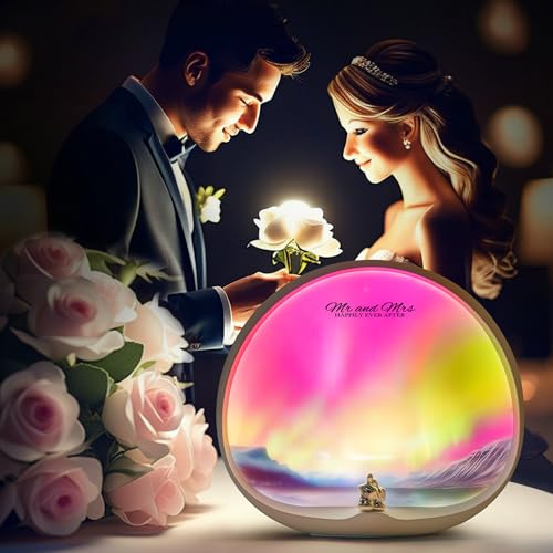 Aurora Light Night Lamp for Wedding Anniversary Valentine Christmas - Dimmable Touch Sensor