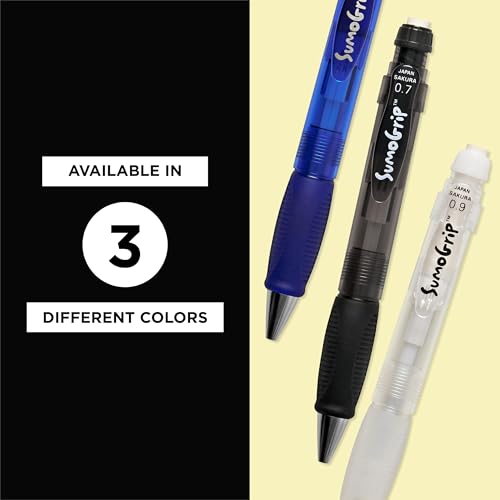 Sakura SumoGrip 0.9mm Mechanical Pencil, Ergonomic Clear Barrel with Eraser