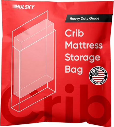 Hulsky Heavy-Duty Crib Mattress Storage Bag, 4-Mil Waterproof Protection