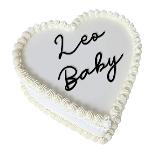 Leo Cake Topper – Zodiac Birthday Decoration for Leo Baby Black