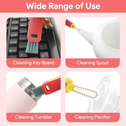 3-in-1 Cup Lid Cleaning Brush Set - Versatile Tool for Tight Spaces