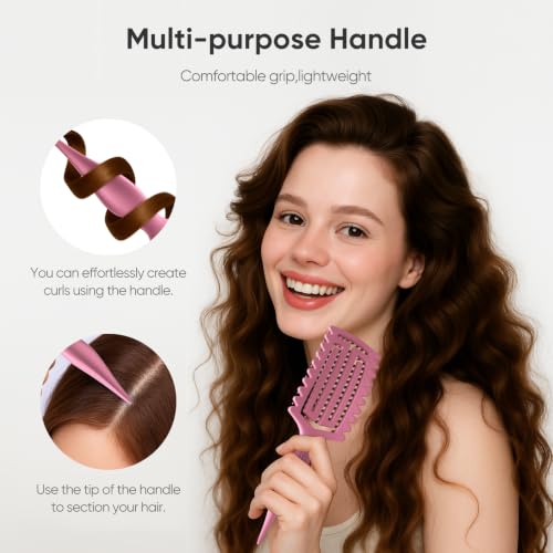 AM 8:00 Curl Defining Brush for Curly Hair Styling and Volume