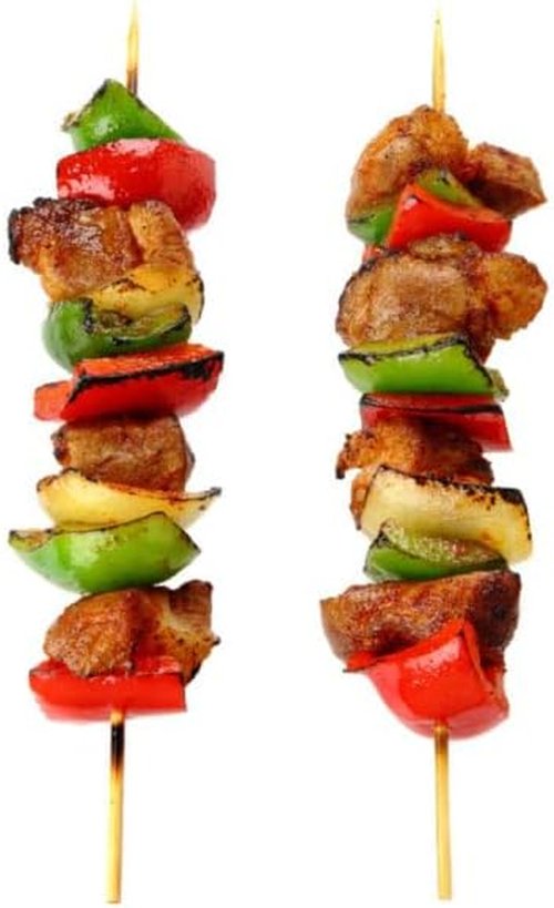 Blue Sky Bamboo Wooden Skewers - 10 Inches | 100-Count - Ideal for Grilling, BBQ, Kebabs & Appetizers