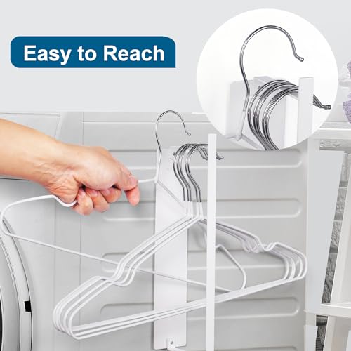 EASTTOWEST Magnetic Hanger Organizer - White Clothes Storage Rack