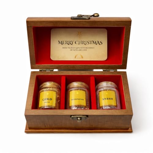 Gold, Frankincense & Myrrh Gift Set - Holy Land Nativity Keepsake Box