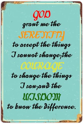 God Grant Me The Serenity Tin Sign Vintage Signs Christian Prayer