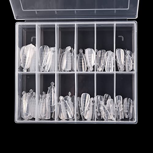 KADS 120 Pcs Dual Forms Full Cover Nail Tips Upper Arched Extension Molds