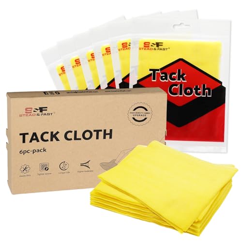 Heavy Duty Tack Cloths for Woodworking & Auto Prep - 6 Pack