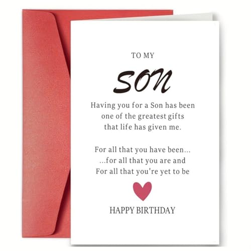 Unique Birthday Card for Son - Heartfelt Gift from Mom & Dad