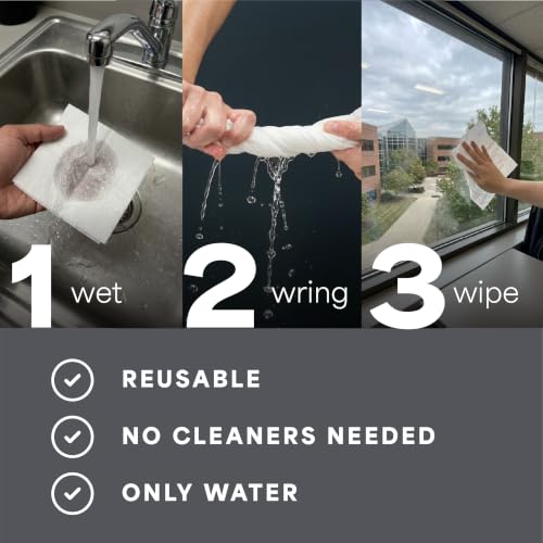 Microfiber Cleaning Cloths 30 Pack - Reusable White Kitchen & Household Rags