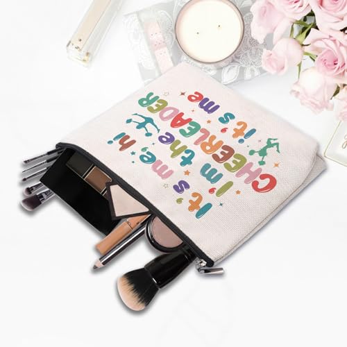 Cheerleader Makeup Bag Waterproof Canvas Cosmetic Pouch Cheer Gift