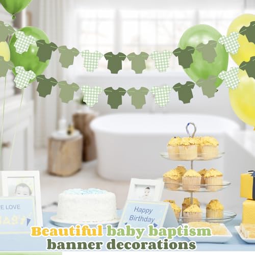 Green Bodysuit Birthday Banner | Baby Shower Decorations