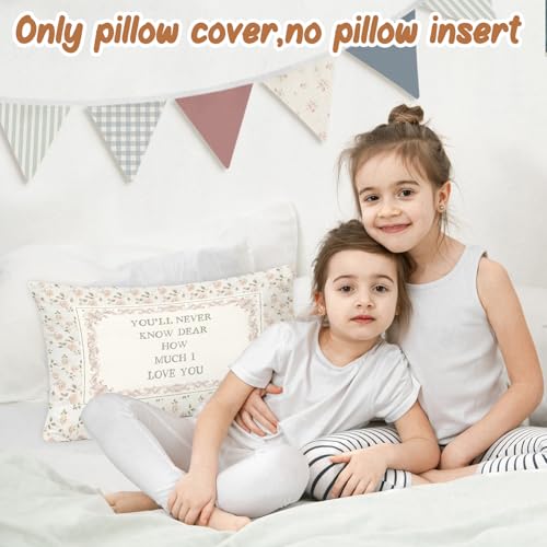 You Are My Sunshine 12x20 Beige Throw Pillow Cover, Soft Flannelette Decor