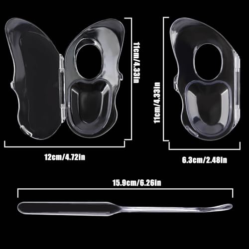 Transparent Acrylic Makeup Mixing Palette with Spatula Butterfly Shape