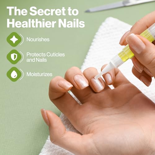 ECCO PURE Cuticle Oil Pen with Vitamin E – Moisturizing Nail Care Brush