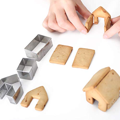 Stainless Steel Gingerbread House Cookie Cutter Set - 3 Pcs