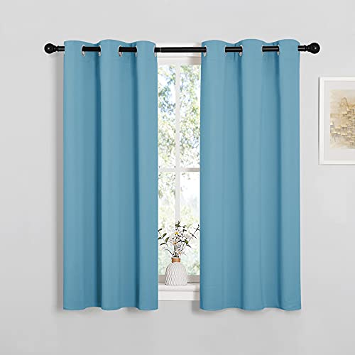 NICETOWN Thermal Insulated Curtains - Teal Blue, Set of 2 (34x45in)