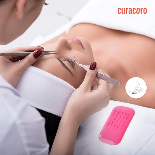 Curacoro Silicone Eyelash Extension Holder Pad Reusable Lash Tray