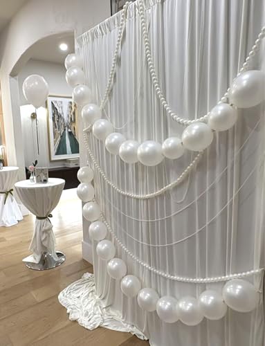 100PCS Pearl White Linking Balloons - 6 Inch Quick Link Latex for Party Decorations