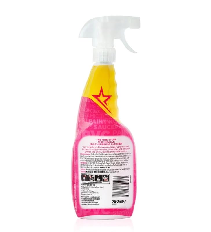 The Pink Stuff Multi-Purpose Cleaner Spray Bundle - 25.4 oz with Cloth & Brush