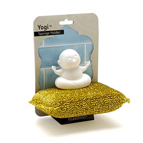 Yogi Sponge Holder with Suction Cup - Cute Plastic Kitchen Sink Organizer