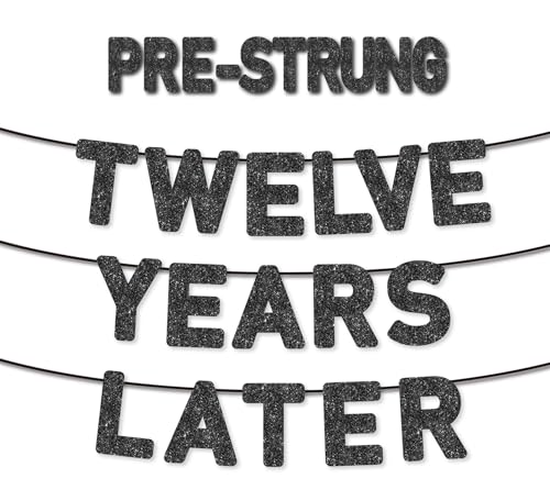 Pre-Strung 12th Anniversary Banner - Milestone Party Decor