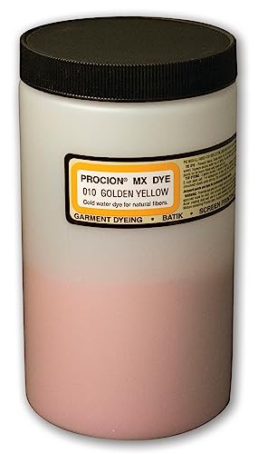 Jacquard Procion MX Cold Water Fiber Reactive Dye - Golden Yellow 1Lb for Tie-Dye & Fabric Arts